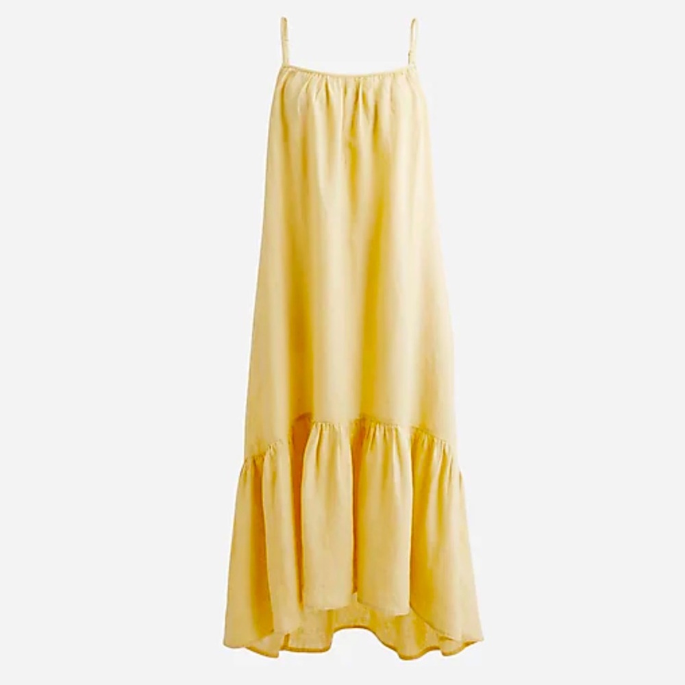 J Crew Scoopback Linen Dress